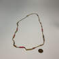 Designer Kate Spade Gold-Tone Multicolor Enamel Classic Link Chain Necklace image number 2