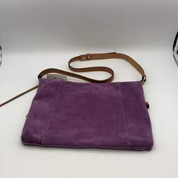 NWT Gianni Notaro Womens Purple Suede Adjustable Strap Crossbody Bag Purse alternative image