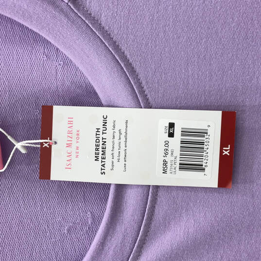 NWT Womens Purple Fabulous Meredith Statement Tunic Sweatshirt Size XL image number 5
