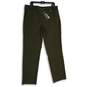 NWT Womens Green Flat Front Slash Pocket Straight Leg Ankle Pants Size 16 image number 1