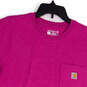Womens Pink Regular Fit Crew Neck Short Sleeve Pullover T-Shirt Size Large image number 4