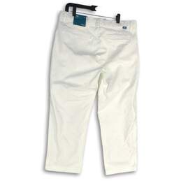 NWT Jag Womens Maddie White Mid Rise Flat Front Straight Leg Capri Pants Size 16 alternative image