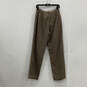Womens Brown Houndstooth Flat Front Pockets Straight Leg Dress Pants Size 8 image number 2
