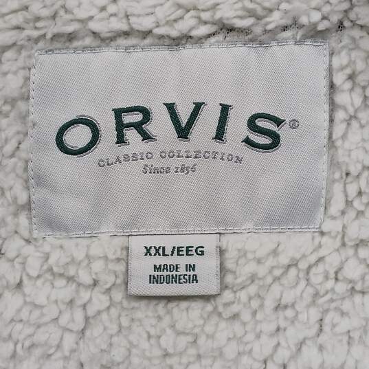 Orvis Men's Blue 1/4 Zip Mock Neck Fleece Sweater Jacket Size XXL image number 4