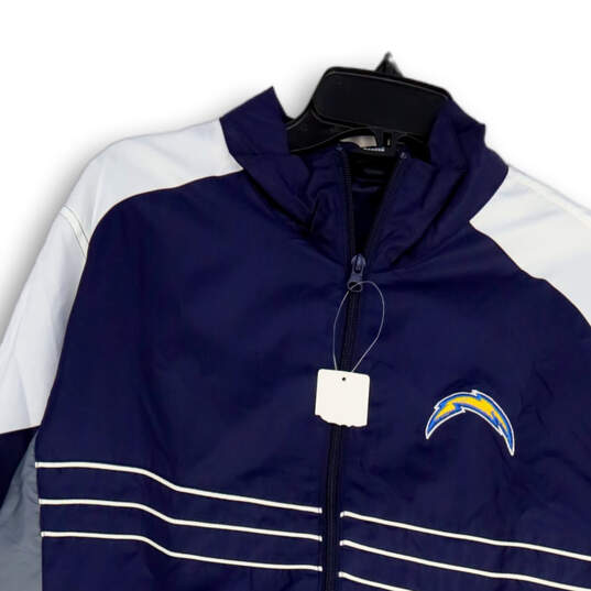 Mens Blue NFL Los Angeles Chargers Full-Zip Windbreaker Jacket Size Large image number 3