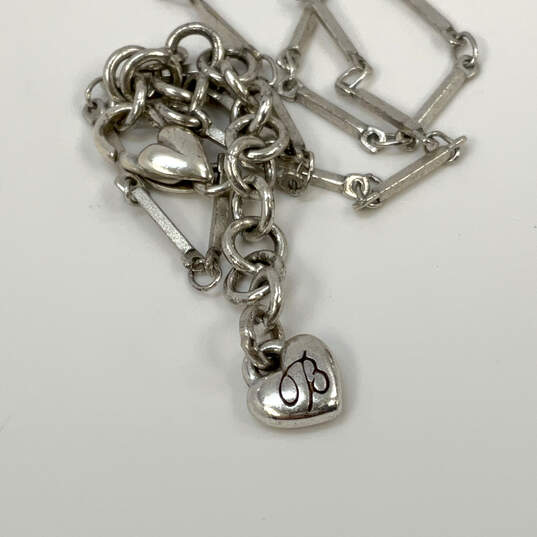 Designer Brighton Silver-Tone Rhinestone Lobster Circular Pendant Necklace image number 3
