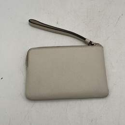 Coach Womens White Leather Inner Pocket Zipper Clutch Wristlet Wallet alternative image