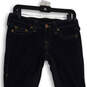 Womens Black Denim Dark Wash 5-Pocket Design Skinny Leg Jeans Size 27 image number 3