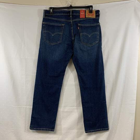 Men's Medium Wash Levi's 505 Regular Fit Jeans, Sz. 36x30 image number 2