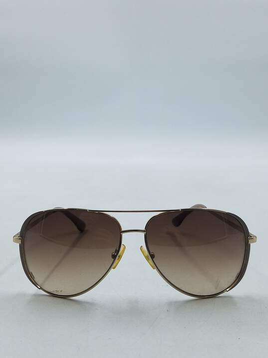 Michael Kors Gold Tinted Aviator Sunglasses image number 2