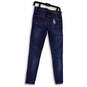 Womens Blue Distressed Denim Medium Wash Stretch Skinny Leg Jeans Size 27 image number 4