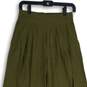 NWT Abercrombie & Fitch Womens Green Pleated Wide Leg Pull-On Ankle Pants Sz XS image number 3