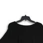 NWT Womens Black Dolman Sleeve V Neck Knitted Pullover Sweater Size S/M image number 4