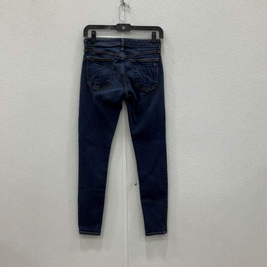 Rag & Bone Womens Blue Denim Medium Wash 5-Pocket Design Skinny Leg Jeans Sz 24 image number 2