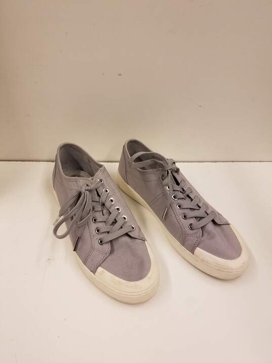 Michael Kors Canvas Lace Up Low Top Sneakers Grey image number 3