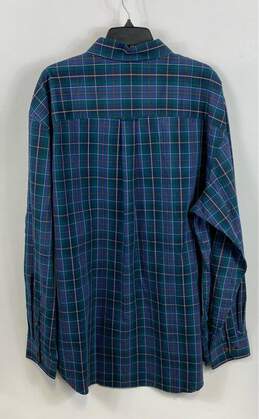 NWT IZOD Mens Blue Plaid Long Sleeve Spread Collared Button-Up Shirt Size 2XL alternative image