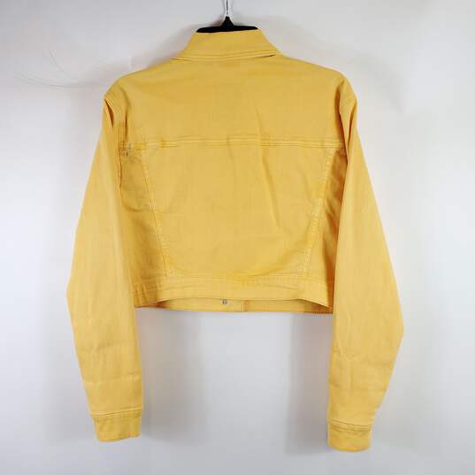 Hollister Women Yellow Jean Jacket L NWT image number 4
