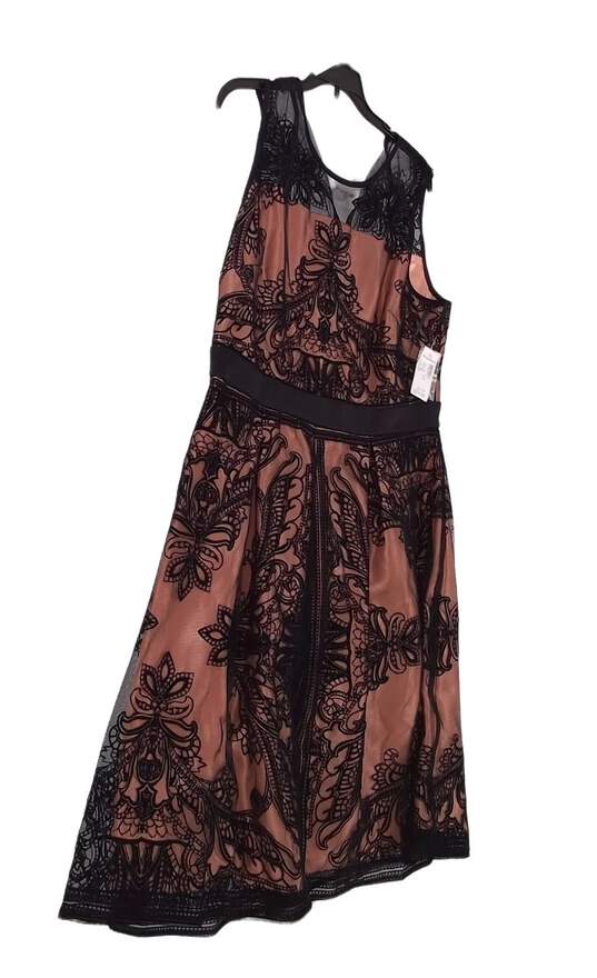 NWT Womens Black Sleeveless V Neck Casual Fit & Flare Dress Size 14 image number 3