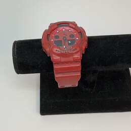 Designer Casio G-Shock Red Adjustable Strap Round Dial Digital Wristwatch