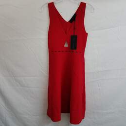 Kendall + Kylie red stretch knit keyhole mini dress XS