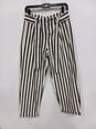 Polo White/Black Striped Pants Size 2 NWT image number 1