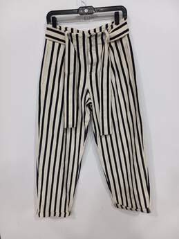 Polo White/Black Striped Pants Size 2 NWT