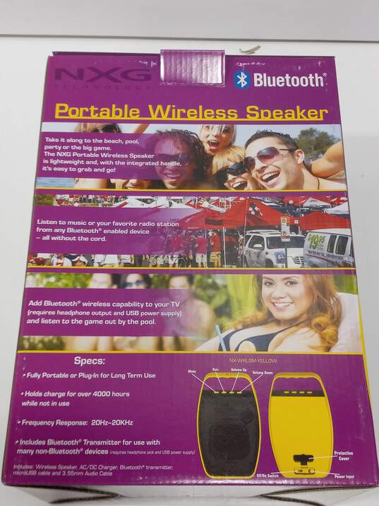 Box Of 5 NXG Technology Bluetooth Portable Wireless Yellow Speakers NIB image number 4