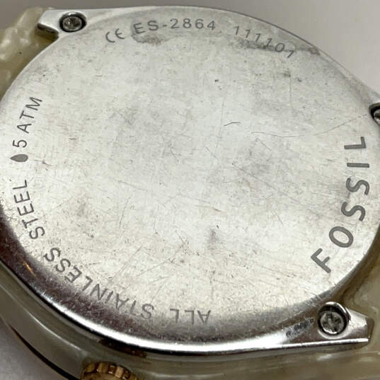 Designer Fossil ES-2864 Rhinestones Analog Round Dial Quartz Wristwatch image number 4