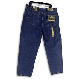 NWT Mens Blue Denim Medium Wash Relaxed Fit Straight Leg Jeans Size 44x30 alternative image