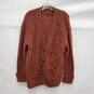 Banana Republic MN's 4 Button Amber Red Alpaca Blend Cardigan Sweater Size SM image number 1