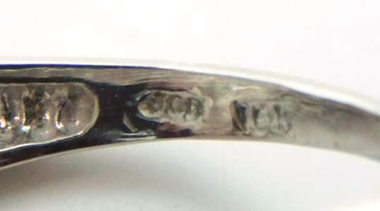 10K White Gold Diamond Ornate Filigree Ring 4.0g image number 5