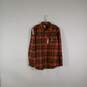 NWT Mens Plaid Flannel Loose Fit Collared Long Sleeve Button-Up Shirt Size Large image number 1