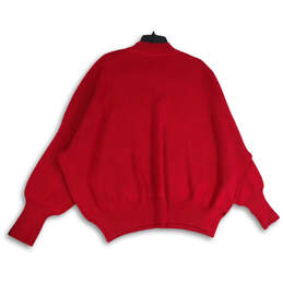 NWT Womens Red Knitted Crew Neck Long Sleeve Pullover Sweater Size S alternative image