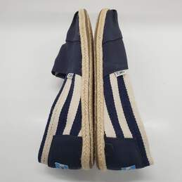 Toms Women's Navy Stripe Classic Slip On Shoes Size 11 alternative image