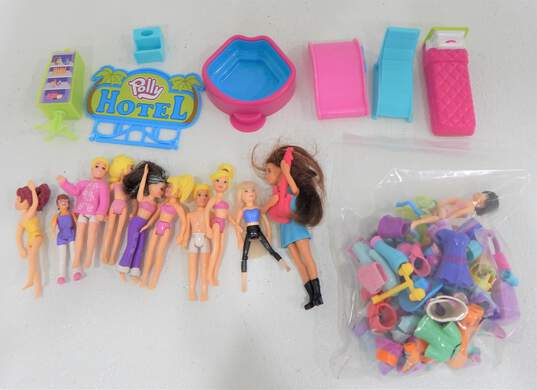 POLLY POCKET lot case dolls . accessories  & clothes image number 3
