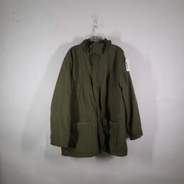 Mens Mock Neck Long Sleeve Hooded Full-Zip Windbreaker Jacket Size XL 46-48 alternative image
