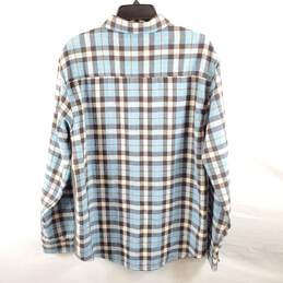 RSQ Men Blue Plaid Flannel Shirt XL NWT alternative image