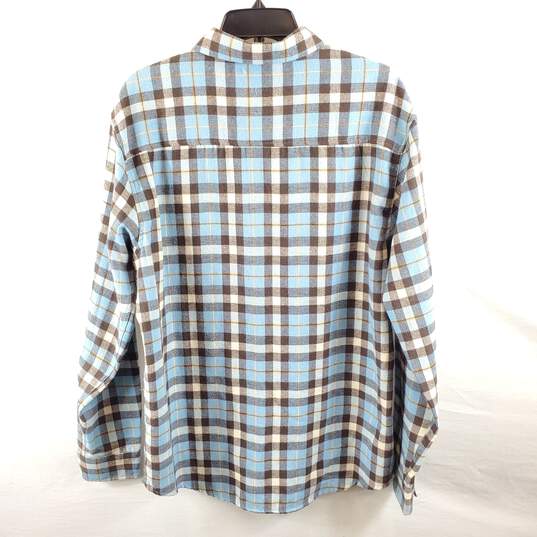 RSQ Men Blue Plaid Flannel Shirt XL NWT image number 2