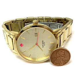 Designer Kate Spade Gold-Tone Chain Strap Round Dial Analog Wristwatch alternative image