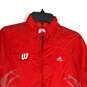 Womens Red Long Sleeve Full-Zip Wisconsin Badgers Track Jacket Size Large image number 3