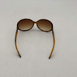 Womens Brown Black Tortoise Full Rim Round Sunglasses With Black Case alternative image