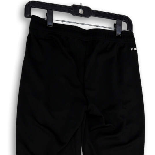 Womens Black Aeroready Elastic Waist Pull-On Straight Leg Sweatpants Sz XS image number 4
