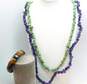 Artisan Turquoise & Amethyst Chip Beaded Necklaces & Blue Red & Yellow Tigers Eye Stretch Bracelet 195.2g image number 1