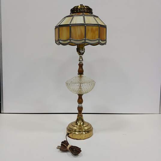 Vintage Stained Glass Table Lamp image number 2