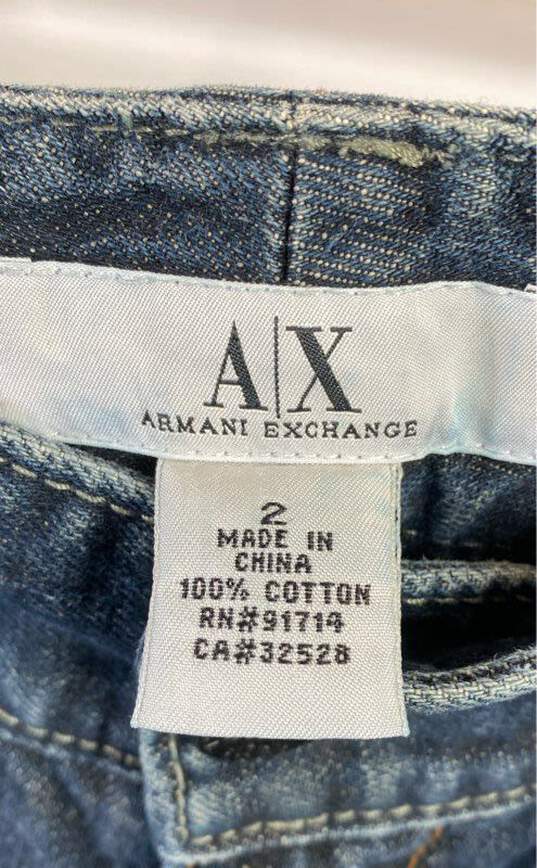 Armani Exchange Women Blue Straight Jeans Sz 2 image number 3