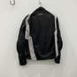 Mens Black Gray Long Sleeve Mock Neck Full-Zip Motorcycle Jacket Size XLT image number 2