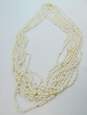 Romantic 14k Yellow Gold Clasp & Beads 10 Strand Fresh Water Pearl Necklace 138.9g image number 4