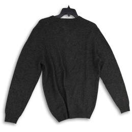 NWT Womens Black Cashmere V-Neck Long Sleeve Pullover Sweater Size Medium alternative image