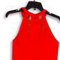 NWT Womens Red Sleeveless Back Zip Short Fit & Flare Dress Size 4 image number 4