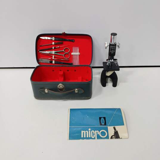 Vintage Sans & Streiffe Microscope Science Kit with Case & Accessories Model 515 image number 1